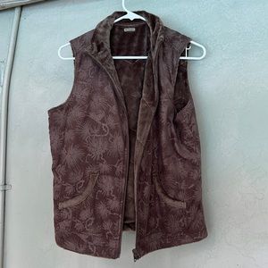 Brown Columbia Vest with Floral Print (M/L)